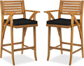 Best Choice Products Set of 2 Outdoor Acacia Wood Bar Stools Bar Chairs by BestChoiceProducts