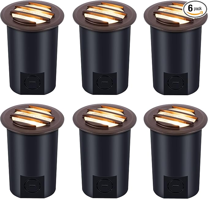 CLOUDY BAY 9W Low Voltage Landscape Lights, LED Well Lights, Grated Top by CLOUDYBAY