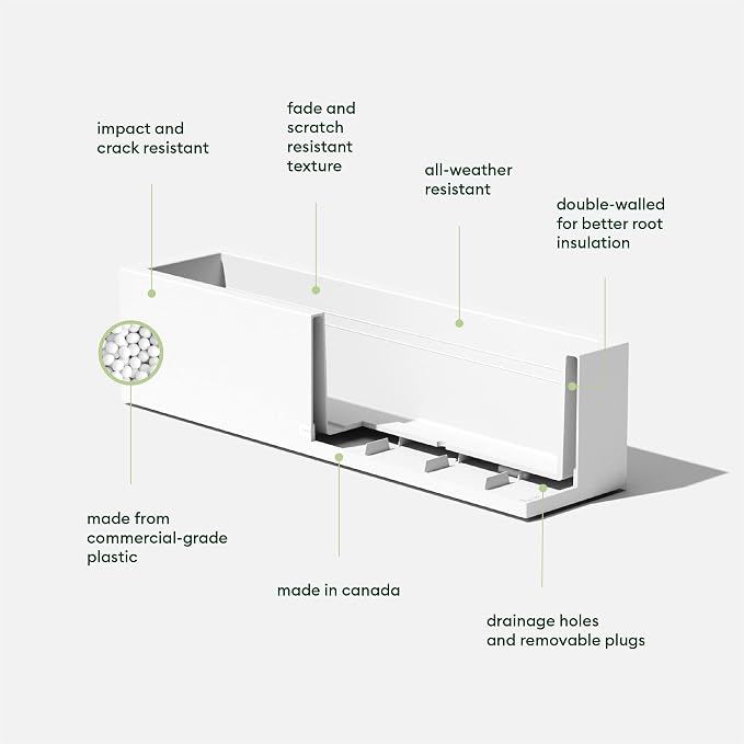 Veradek Block Series Window Box Planter - Image 2