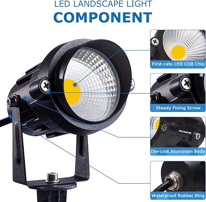 SUNVIE 12W Low Voltage Landscape Lighting Landscaping Lights - Image 6