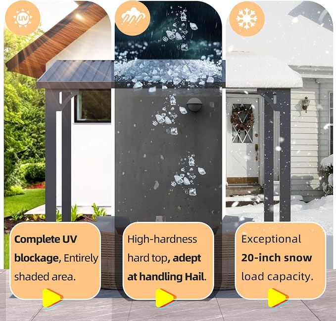 AECOJOY 8' x 16' Outdoor Hardtop Metal Gazebo - Image 4