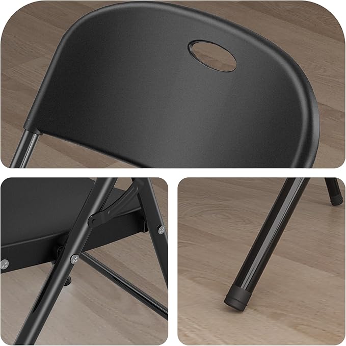 Nazhura 350 Weight Limit Heavy Duty Plastic Folding Chair - Image 6