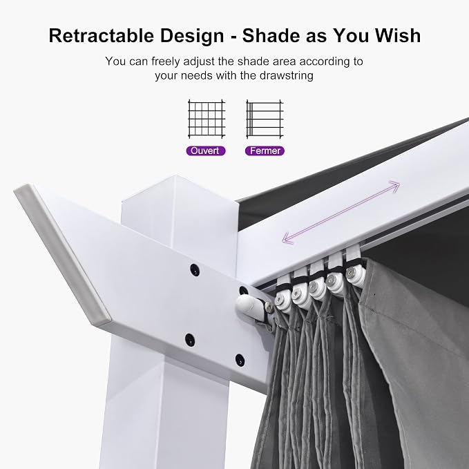 PURPLE LEAF Outdoor Retractable Pergola - Image 4