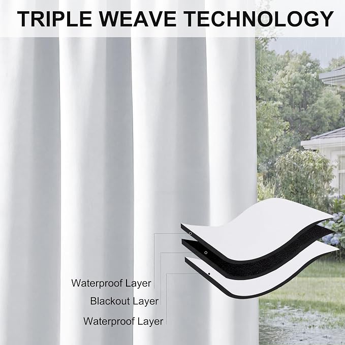 RYB HOME Outdoor Patio Curtains - Image 6