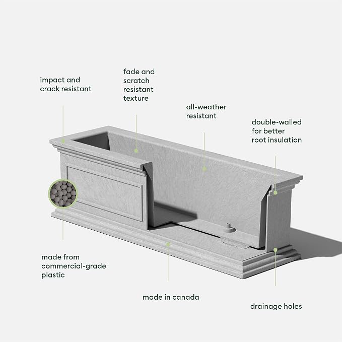 Veradek Brixton Window Box Plastic Planter - Image 3
