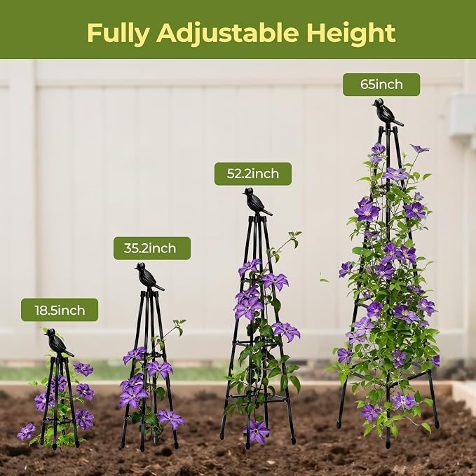4 Pack Garden Trellis for Climbing Plants Outdoors, Vegetables - Image 3