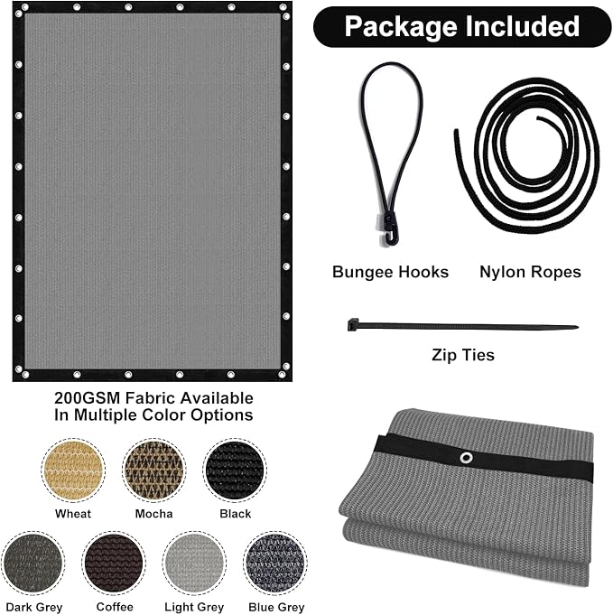 Artpuch 90% Sun Shade Cloth, 3 x 6 FT Pergola Shade Cover Canopy - Image 7