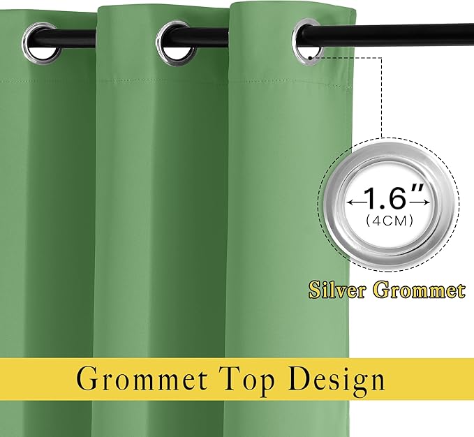 NICETOWN Bedroom Curtain Room Darkening Drapery 102 inches Length - Image 5