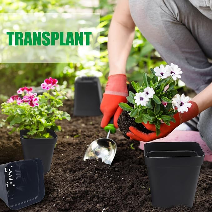 Square Nursery Pots 3" 120Pcs Deep Succulent Plastic Pots Small Flower Planter - Image 6