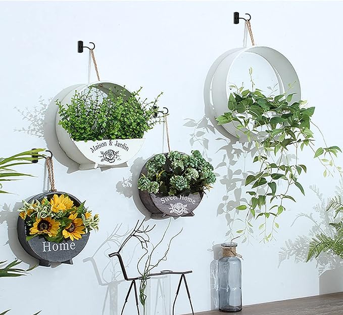 4Pack 2.5in Ceiling Hooks for Hanging Plants Black - Image 4