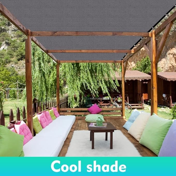 EMERIT 90% Shade Cloth Sun Shade Fabric Privacy Screen Shade Cover - Image 6