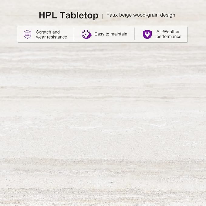 PURPLE LEAF 11 Pieces Outdoor Dining Set Patio Dining Furniture Aluminum Wicker - Image 5