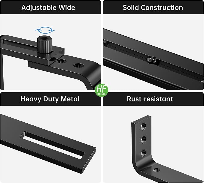 HFHOME 4PCS Adjustable Planter Window Box Planters Hanging Flower Box Holders - Image 9