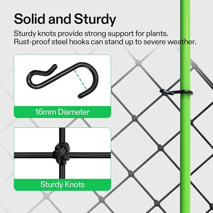 VIVOSUN 5 x 5Ft. Elastic Trellis Netting - Image 4