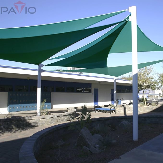 Patio Paradise 22' x 22' x 22' Sun Shade Sail Triangle Canopy Shade Cloth - Image 6