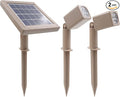HEX 30X Twin Solar Spotlight Warm White LED Waterproof Dimmable Dusk to Dawn by SolarLightMart