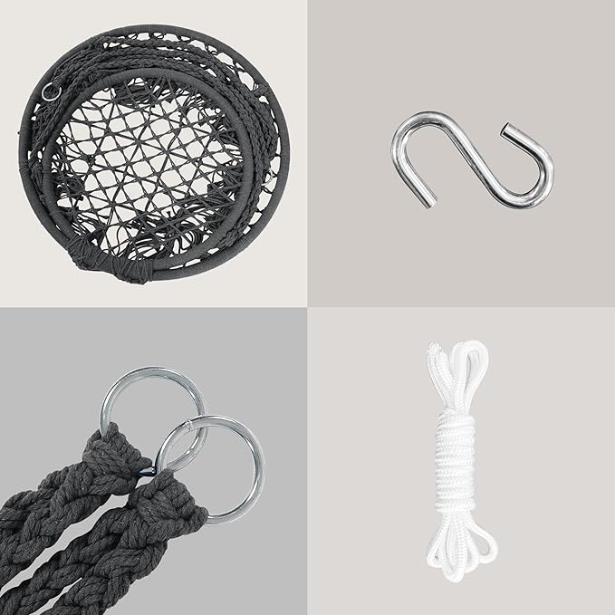 SUNCREAT Hammock Chair Hanging Macrame Swing - Image 5