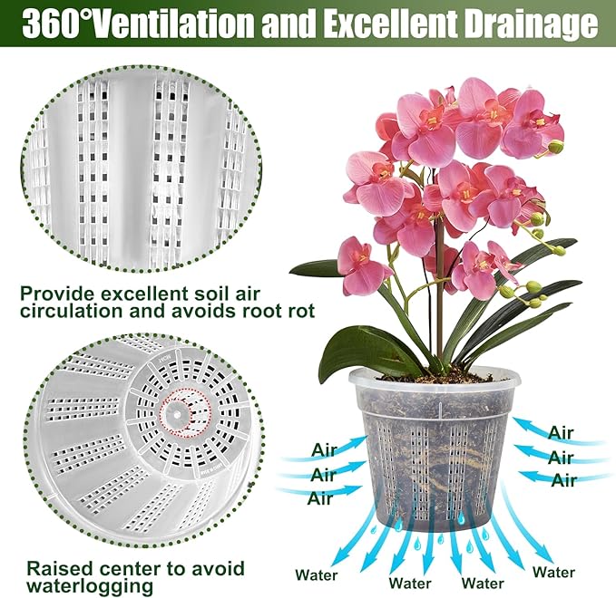 Orchid Pot, 6 Packs of 5.5" Orchid Pots - Image 5
