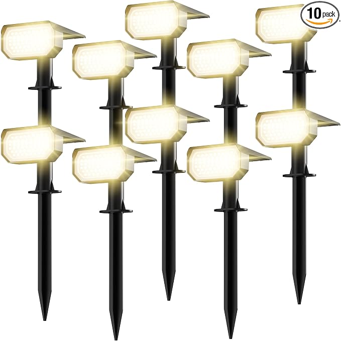 Ensenior Solar Spotlights Outdoor, 56 LEDs Brightness Adjustable 3000K LED by Ensenior
