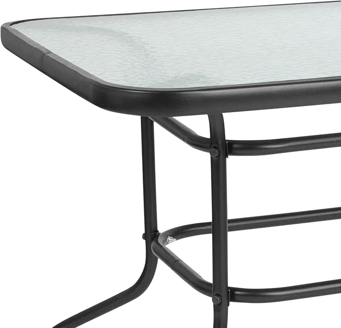 Flash Furniture Tory 31.5" x 55" Rectangular Tempered Glass Metal Patio Table - Image 10