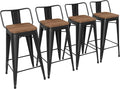Yongchuang 26" Metal Bar Stools Set of 4 Counter Height Barstools by YongchuangInternational