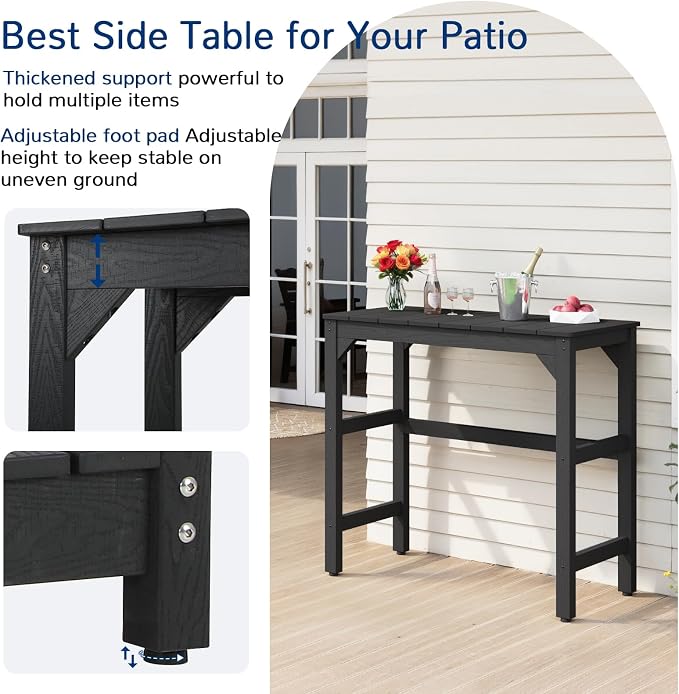 3 Piece Outdoor Bar Set, Poolside and Bistro, Weatherproof - Image 5