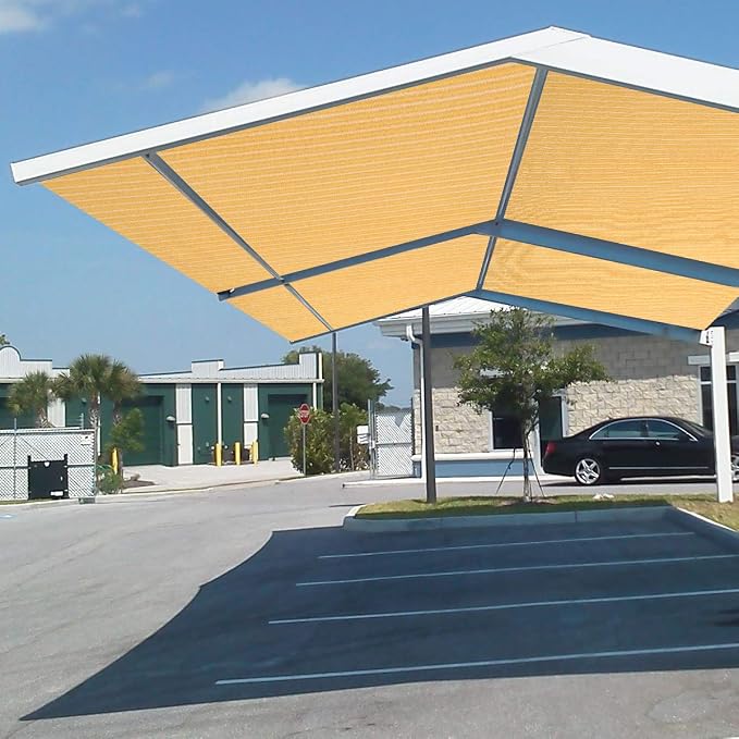 Eden's Decor Straight Flat-Edged Sun Shade Sail Rectangular 14' x 16' Wheat - Image 6