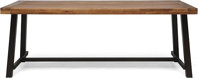 Great Deal Furniture Beau Outdoor Eight Seater Wooden Dining Table, Teak and by ChristopherKnightHome