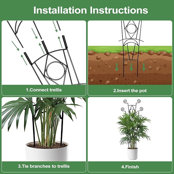 Stackable Metal Trellis for Climbing Plants Outdoor & Indoor - Image 6