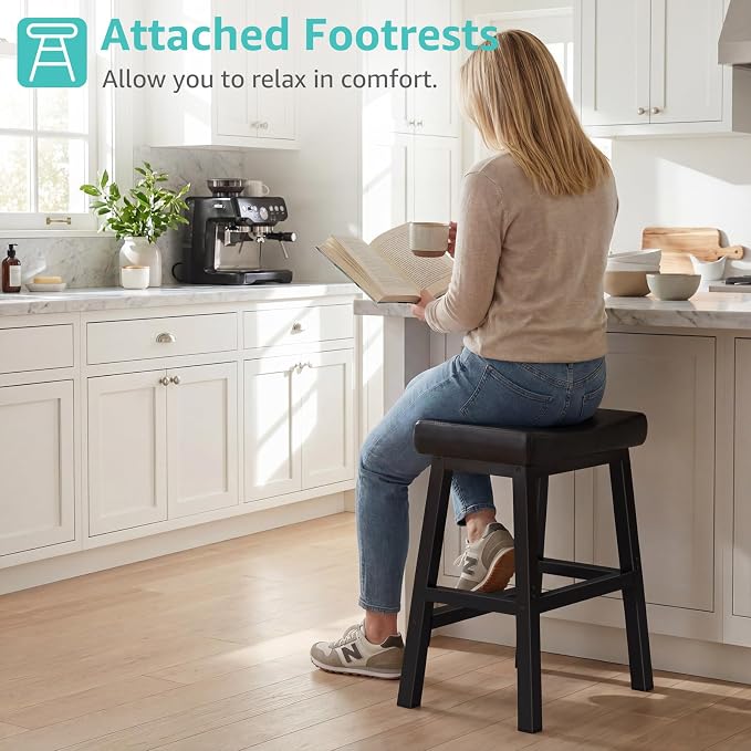 24 Inch Bar Stools for Kitchen Island, Kitchen Chairs Counter Height Stools - Image 4