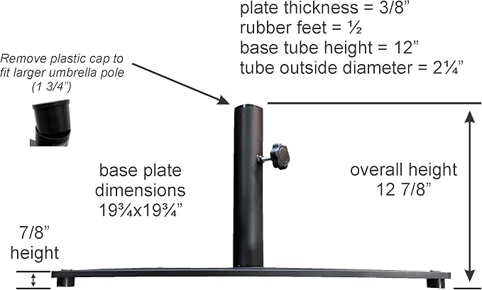 Tropishade Steel Plate Umbrella Base, 36 lbs - Image 2