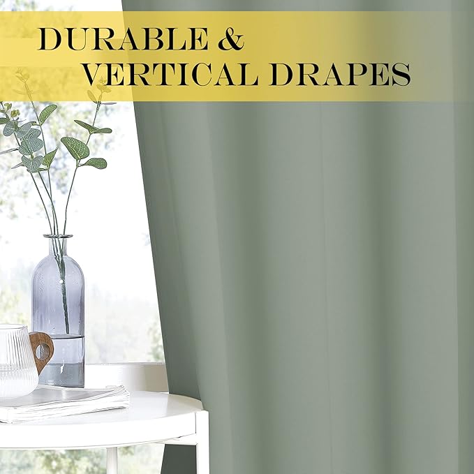 NICETOWN Blackout Sage Green Curtain - Image 6