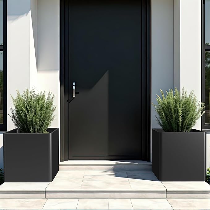 Large Metal Square Planter 20" L x 20" W x 20" H - Image 6