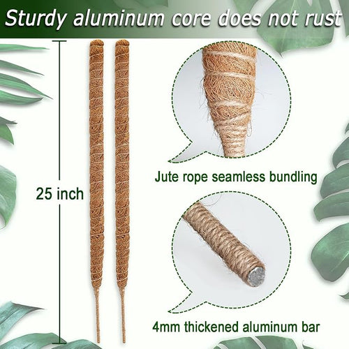2 Pack 25" Moss Pole, Bendable Moss Pole - Image 2