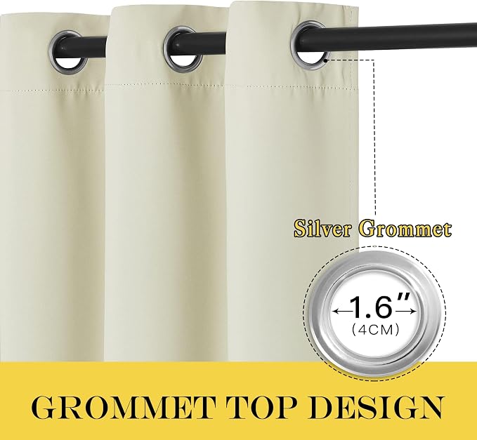NICETOWN Blackout Sliding Glass Door Curtain, Thermal Insulated Grommet Room - Image 3