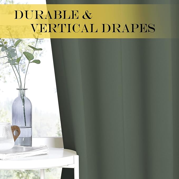 NICETOWN Blackout Curtains 72 inches Long, Grommet Privacy Window Treatment - Image 4
