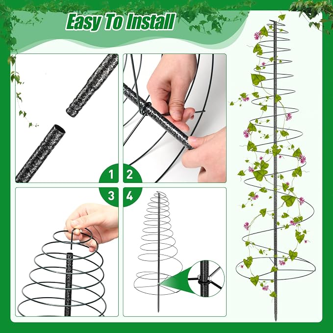 Trellis for Climbing Plants Outdoor, 73inch Tall Plants Trellis Support Metal - Image 5