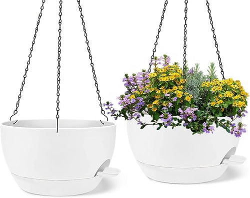 2 Pack 12 Inch Self Watering Hanging Planters by zople