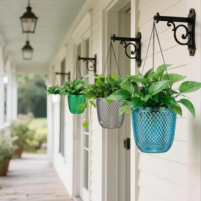 QCQHDU Self Watering Hanging Pots, 2 Pack 7.2 Inch Hanging Planters - Image 7