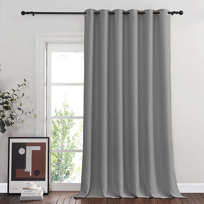 NICETOWN Room Divider Curtain 132 Inches Long, Wide Blackout Sliding Door - Image 8