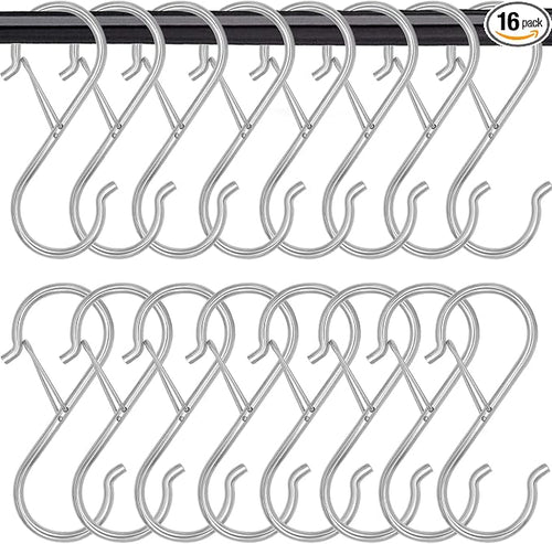 16 Pack S Shaped Hooks by Waitkey
