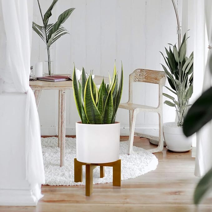 2 Pack Plant Stand Indoor Outdoor, Mid Century Plant Stand - Image 2