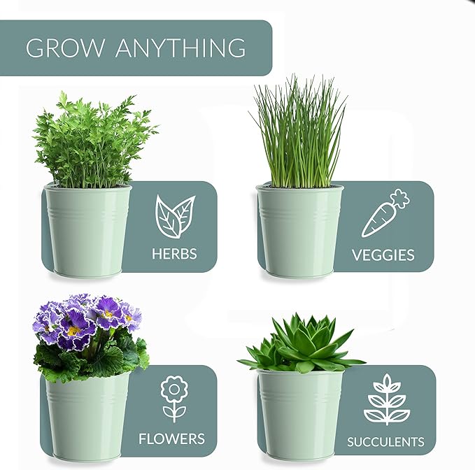 Barnyard Designs Indoor Herb Garden Planter Set - Image 6
