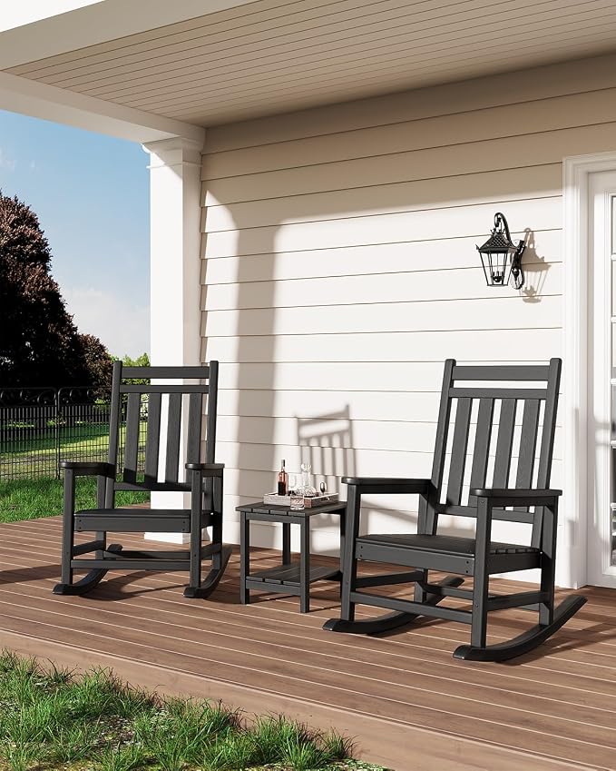 GarveeLife Adirondack Outdoor Side Table 18 x 15 in, HDPE 2-Tier Patio Side - Image 2