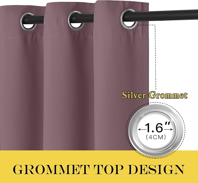 NICETOWN Blackout Patio Curtains 100 x 144 Inches Long - Image 4