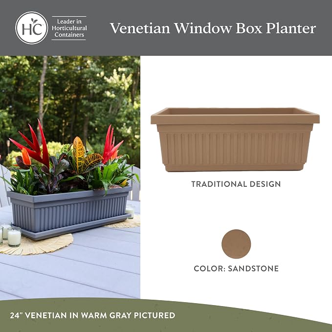 The HC Companies Venetian Window Planter Box w/Drain Plug - Image 2