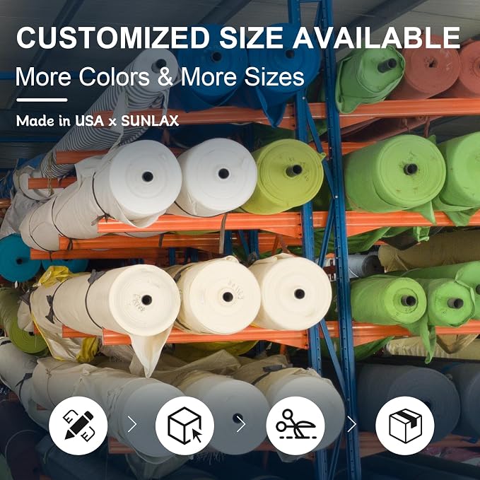 SUNLAX Sun Shade Sail 8' x 18' Turquoise Blue Rectangle Canopy Sail Shade Cover - Image 5