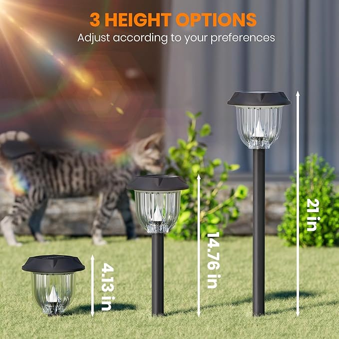 AOSEA 4 Pack Christmas Solar Pathway Lights Outdoor Waterproof - Image 3
