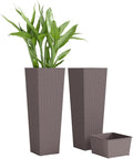 Outsunny 32 Inch Tall Planters for Outdoor Plants, Stackable Tapered Planters by Outsunny