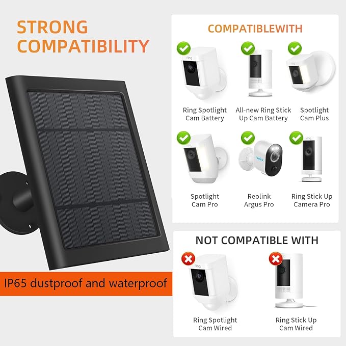 USB-C to Ring Barrel Plug 4Pack 4W Solar Charger - Image 3